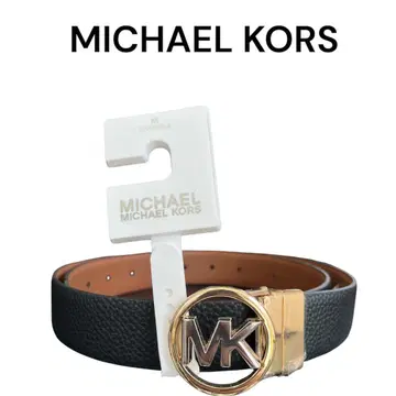 [ 새상품 ] MICHAEL KORS 블랙 가죽 벨트 리버서블 MK 로고