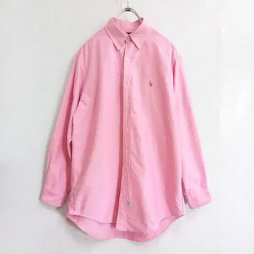 랄프 로렌 90s 컬러 포니 자수 버튼 다운 옥스퍼드 셔츠 L