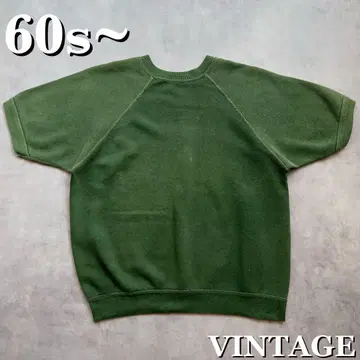 60s Sportswear 반팔 맨투맨 무지 선페이드 빈티지