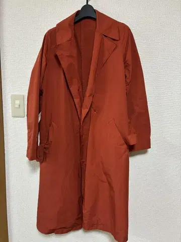 오렌지 트렌치코트 벨트 포함