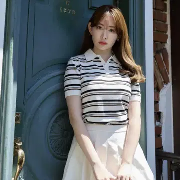 Her lip to 멀티 보더 폴로 상의