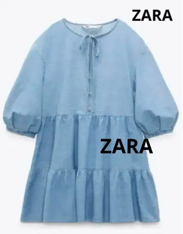 ZARA 티어드 데님 원피스
