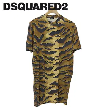 이탈리아제 DSQUARED2 디스퀘어드 타이거 프린트 T셔츠 2 M