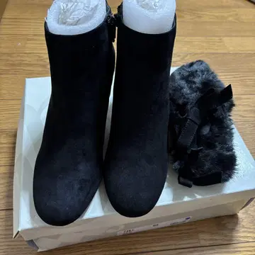스웨이드 블랙 숏부츠
