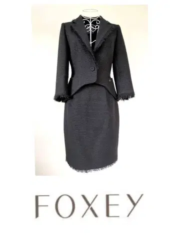 FOXEY 폭시 트위드 수트 블랙 38 & 40