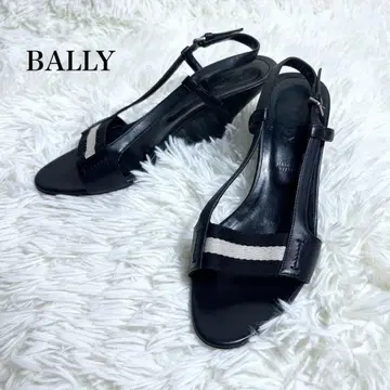 발리 BALLY 가죽 힐 스트랩 샌들 펌프스 22cm