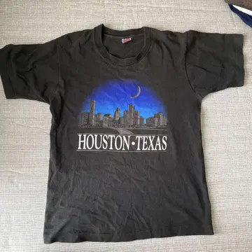 HOUSTON TEXAS T셔츠 구제 싱글 스티치