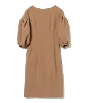 [ 새상품급 ] EFFE BEAMS 다크 로즈 퍼프 슬리브 롱 원피스