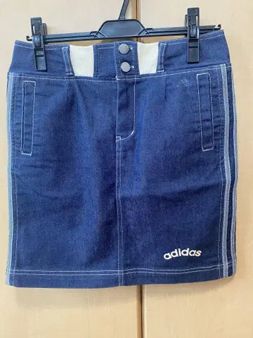 adidas 다크 블루 타이트 스커트 36