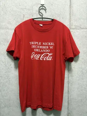 코카콜라/T셔츠/80s/빈티지/구제 의류/싱글 스티치