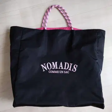 NOMADIS 블랙 x 핑크 토트백 L