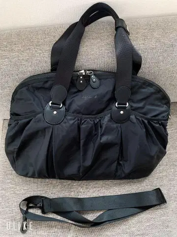 에네스베 나일론 x 가죽 보스턴 백 대용량 여행 백