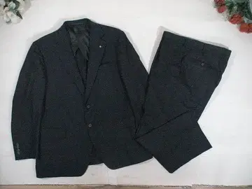 99849 고타이리쿠 싱글 수트 상하의 백 오픈 네이비 스트라이프 36B