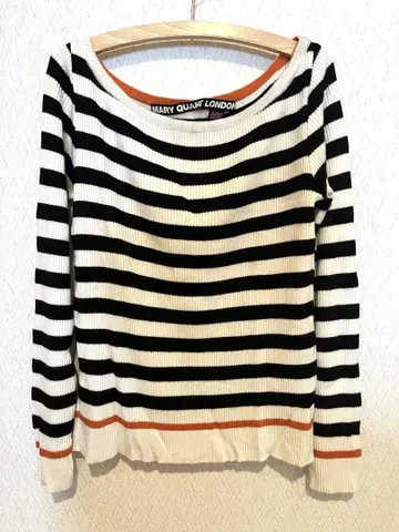 MARY QUANT 리브 니트 보더