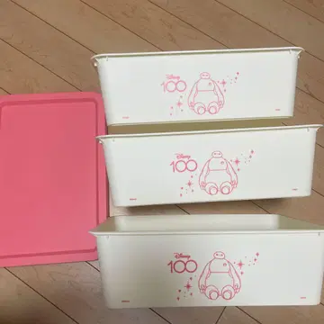 Disney 100 수납 박스 3개 세트 베이맥스 다이소