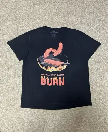 하울의 움직이는 성 칼시퍼 T셔츠 지브리 XL 블랙