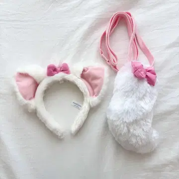 디즈니 마리 머리띠 꼬리 숄더백