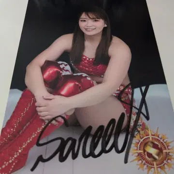 Sareee 친필 사인 포트레이트 스타덤 WWE 여자 프로레슬링