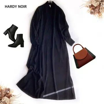 @ [ 38 ] HARDY NOIR 하이넥 긴팔 롱 원피스 블랙