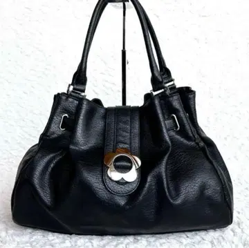 MARYQUANT 마리콴트 데이지 토트백 주름 가죽 블랙