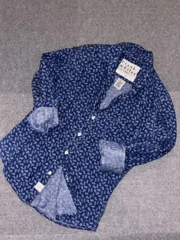 프랭크&아이린 Frank&Eileen 네이비 린넨 셔츠 XXS 사이즈