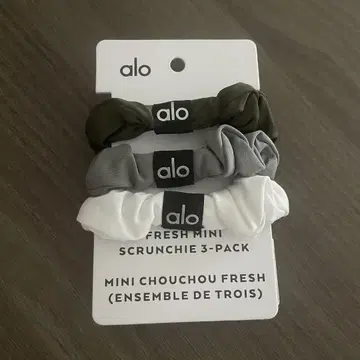 새상품 alo 스크런치 3개입 카키