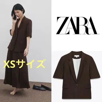 ZARA 자라 린넨 숏 슬리브 블레이저 반팔 자켓