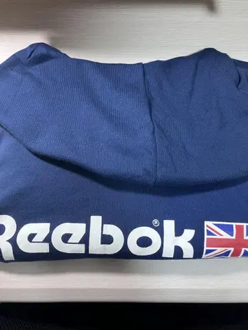 Reebok 후드 부착 T셔츠 네이비