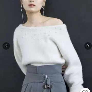 택 포함 새상품 스나이델 snidelWEB 한정판 펄 니트 풀오버
