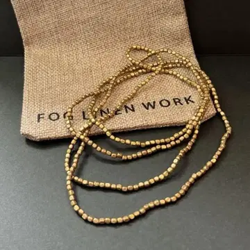 FOG LINEN WORK 골드 비즈 목걸이 펄 2개 세트