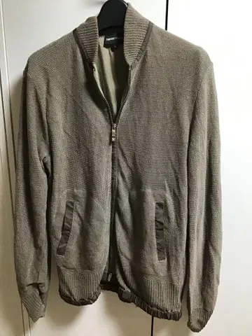 [ EMPORIO ARMANI ] 가디건 / 44 / 린넨 / 브라운