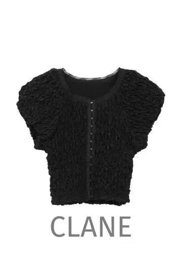 CLANE SHIRRING PUFF TOPS 블랙 SIZE 1 새상품급