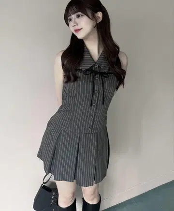 OLIVE des OLIVE 슬리브리스 셔츠 미니 원피스 유이 원피스