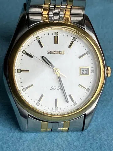 [배터리 교체 완료 작동품] SEIKO SQ 50 손목시계 (쿼츠)