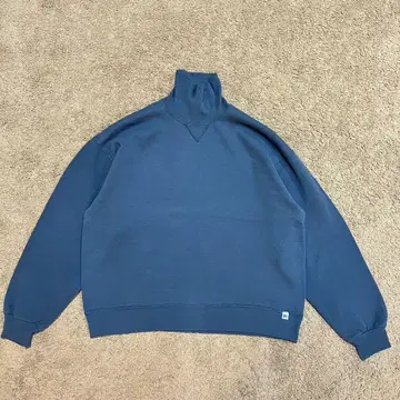 USA XL 다크 네이비 하이넥 러셀 애슬레틱 무지 맨투맨