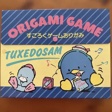 미사용 보관품 턱시도샘 주사위 놀이 게임 종이접기 BOX 쇼와 레트로