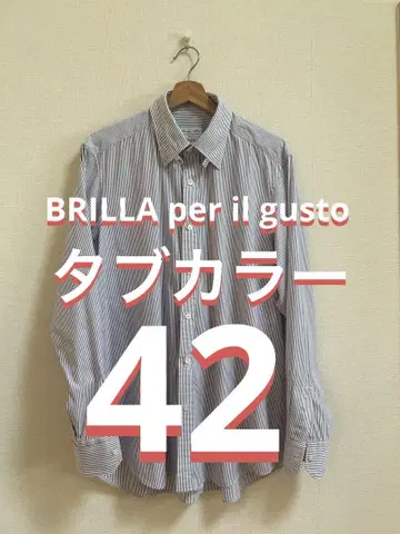 [ BRILLA per il gusto ] 브리라 탭 칼라 셔츠 42