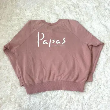 papas 파파스 맨투맨 가디건 핑크