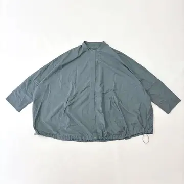 conges payes 타프타 스탠드 카라 오버 셔츠