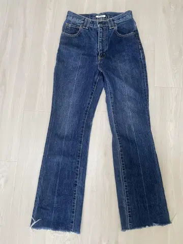 SLY JEANS 플레어 데님 다크 블루
