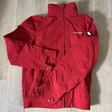 TOMMY HILFIGER 레드 풀 지퍼 자켓