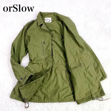 구하기 어려움 orSlow US ARMY 밀리터리 코트 카키 드로 코드