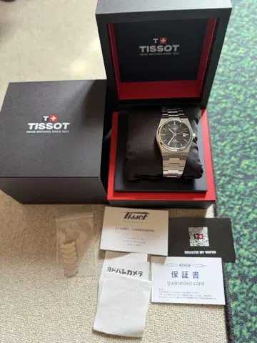TISSOT 티쏘 PRX 40MM 자동 와인딩 손목시계 블랙 다이얼