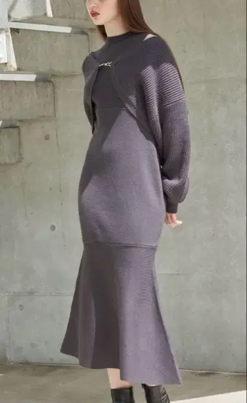 Mercuryduo 체인 볼레로 세트 니트 머메이드 원피스 M