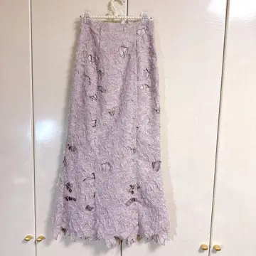 스나이델 자수 컷 자카드 스커트