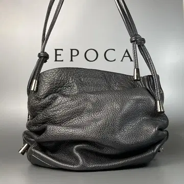 [ 미사용급 ] EPOCA 에포카 슈렁큰 가죽 핸드백 블랙