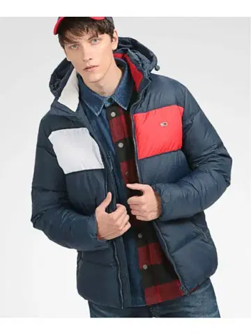 [ 미사용품 ] TOMMY JEANS 타미힐피거 다운 자켓 XL 네이비