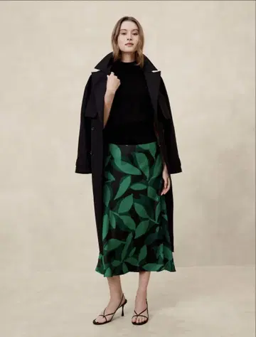 BANANA REPUBLIC 미디 슬립 스커트