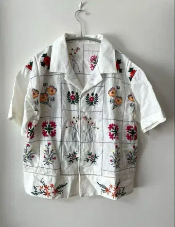 Freada 인도 패치워크 자수 셔츠