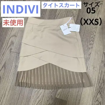 [ 미사용 ] 여성용 스커트 INDIVI 허리 57 베이지